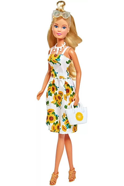 Steffi Love Steffi doll with white dress with sunflower print