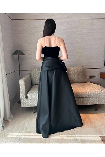 Viola فستان أسود جوخ فيونكه