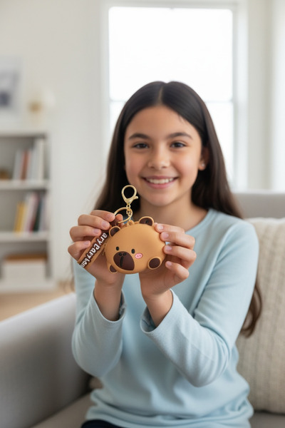 BUCHE Capybara Silikon Bozuk Para Cüzdanı Çanta Süsü Anahtarlık