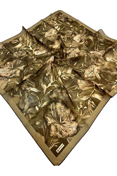 Siyane Μαλακό κασκόλ με μοτίβο λωτού σε πράσινο χρώμα