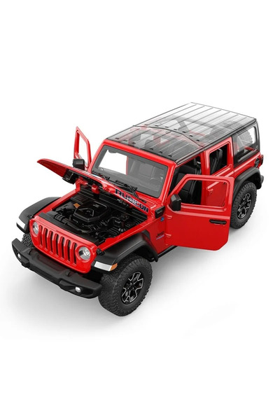 Rastar JEEP WRANGLER RUBICON 4XE ΚΟΚΚΙΝΟ ΜΕΤΑΛΛΙΚΟ ΑΥΤΟΚΙΝΗΤΟ ΚΛΙΜΑΚΑ 1 ΕΩΣ 24
