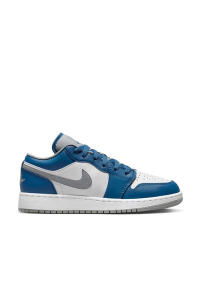 Nike Jordan 1 Low True Blue Gs- blue grey kids women