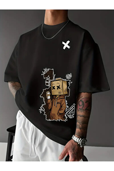 ibibik moda Μπλουζάκι με λεπτομέρεια χαρακτήρων Boxhead oversized