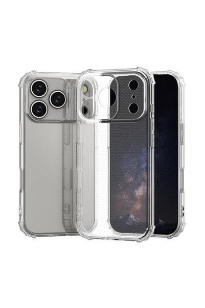 Caseji iPhone 17 Pro Compatible Transparent Phone Case with Slightly Protruding Edges, Shock-Absorbing Corner Protection