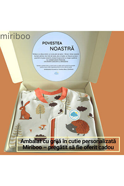 Miriboo Sleeping bag with feet 1–2.5 years, 1 TOG, 100% Cotton, Removable Sleeves, Temperature Indicator