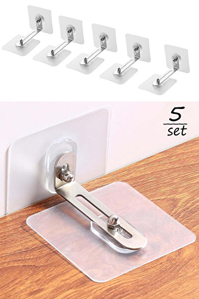 Sekiz8 5 Set Kendinden Güçlü Yapışkanlı Mobilya Sabitleme Aparatı