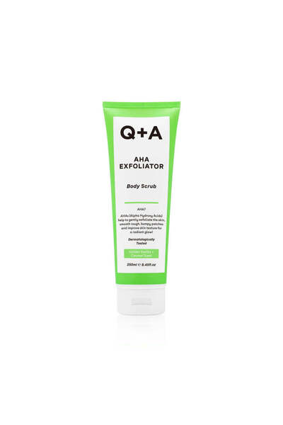 Q+A AHA Exfoliator Scrub - Body Exfoliant with AHA by
