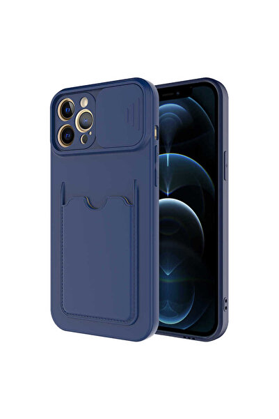 zore iPhone 12 Pro Compatible Ata Kartix Case-Navy Blue