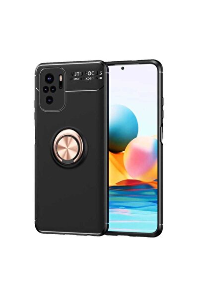 zore غطاء سيليكون من نوع ATA Ravel لهاتف Poco M5S - أسود-ذهبي وردي