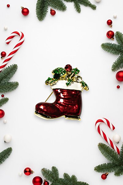 Rumon Yılbaşı Temalı Çelik Broş