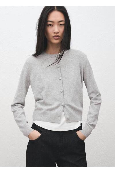 MANGO Woman Triko düğmeli hırka