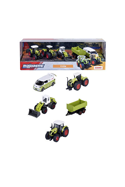 Majorette Farm Class Set - 5 Metal Agricultural Vehicles 7.5 cm
