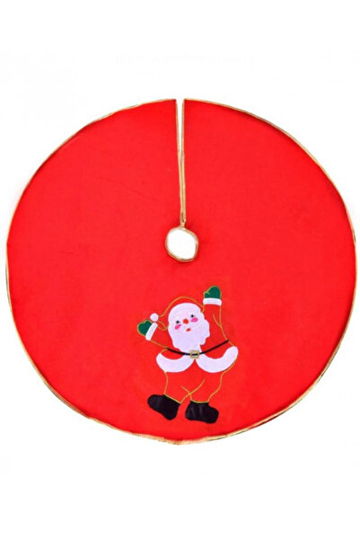 Blusmart Covor Decorativ pentru brad , rosu cu Mos Craciun, 1 m