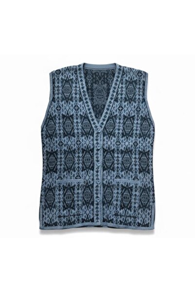 EREN STYLE Knitted Mimosa Authentic Patterned Vest