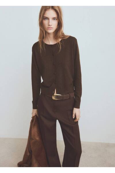 MANGO Woman Triko düğmeli hırka