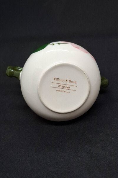 Villeroy & Boch Wild-Rose Beige Color Lidless Sugar Bowl with Handle 200 ml