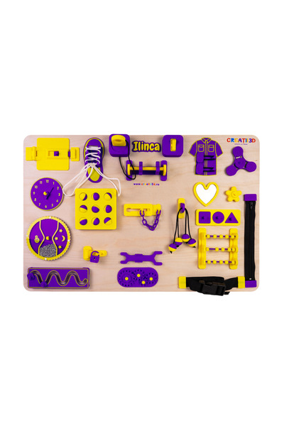Creatii 3D Busy board – "COMPLEX You took my board..." Purple with yellow