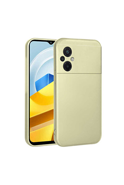 zore غطاء حماية سيليكون من نوع ATA Premier لهاتف Poco M5 - ذهبي