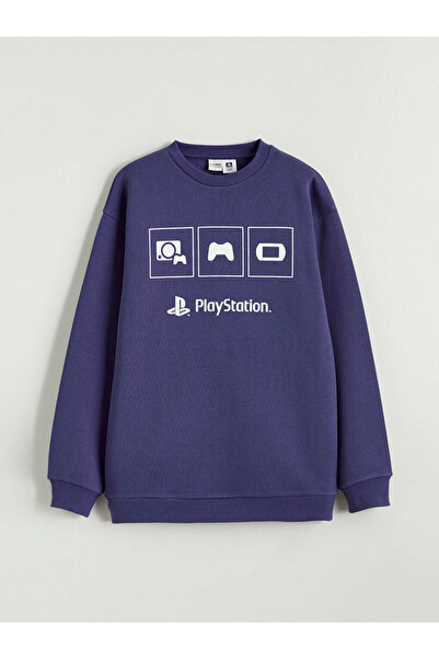 LC Waikiki PlayStation Printed Boys' Thick Sweatshirt
