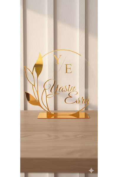 Tasarım Nişan Söz Masa üstü isimlik