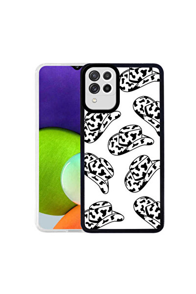 zore Galaxy M32 Case Asma M-Fit Patterned Cover - Line No5
