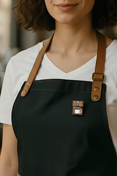 gokmentoy Espresso Makinesi Barista El Boyaması Ahşap Rozet