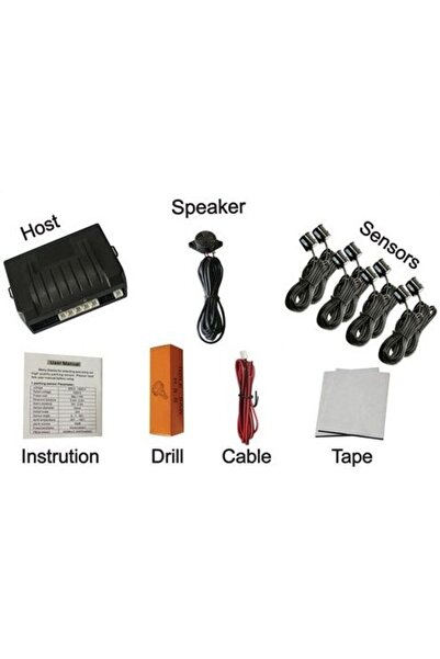 Aftermarket Front and Rear Parking Sensors with 8 Sensors and Audible Warning S200-8