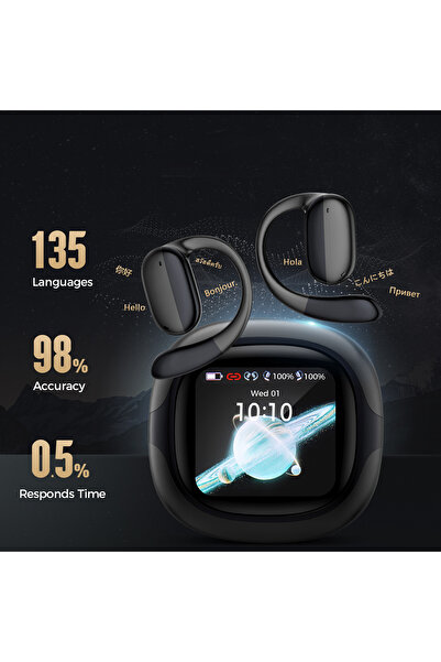 TAKTEL سماعات أذن مترجم الذكاء الاصطناعي، شاشة لمس ذكية، سماعات أذن مترجمة 13...