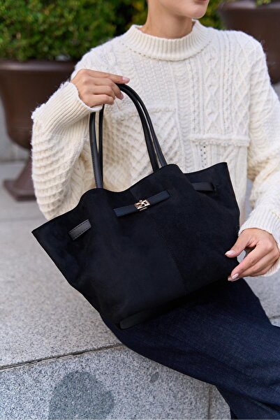 MioArt Geantă de umăr pentru femei din piele intoarsa moale cu maner și bretea crossbody geanți mari