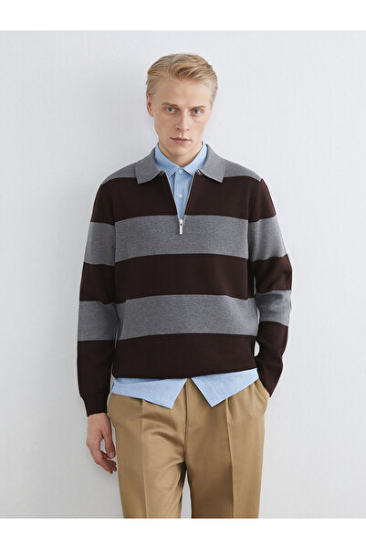 LC Waikiki Pulover pentru bărbați cu guler polo cu dungi Plus New Season