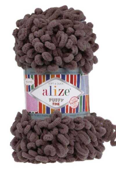 urzsmell Alize Puffy Fine Small Loop Single 100% Micropolyester / 100 g - 14.5 m 305Kakao
