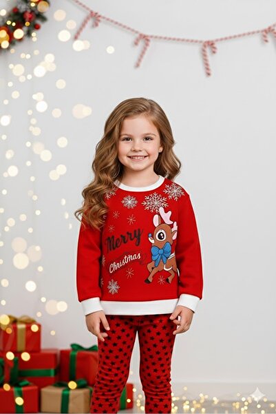 KAMİKAM Girl and Boy Children Christmas Suit Santa Claus Christmas Mom Costume Christmas Outfit Christmas New Year Gift