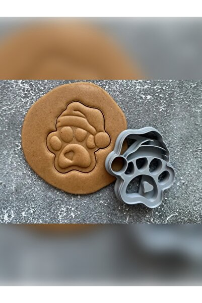 Filkorium3D Christmas Hat Paw Cookie Cutter - Christmas Hat Dog Paw Cookie Cu...