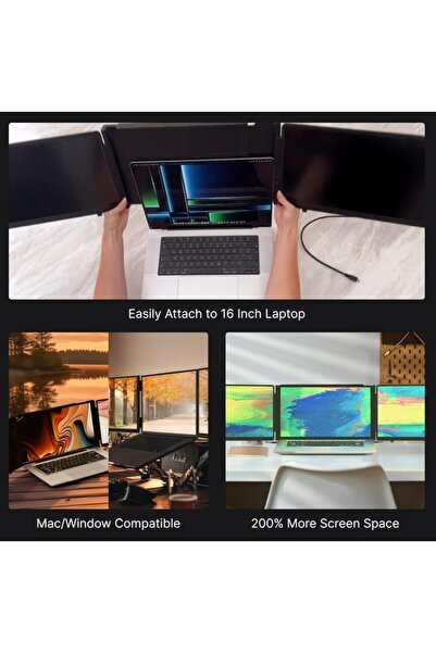 Monduo MD-010P Pro 2K QLED 16'' Çift Ekranlı Taşınabilir Monitör