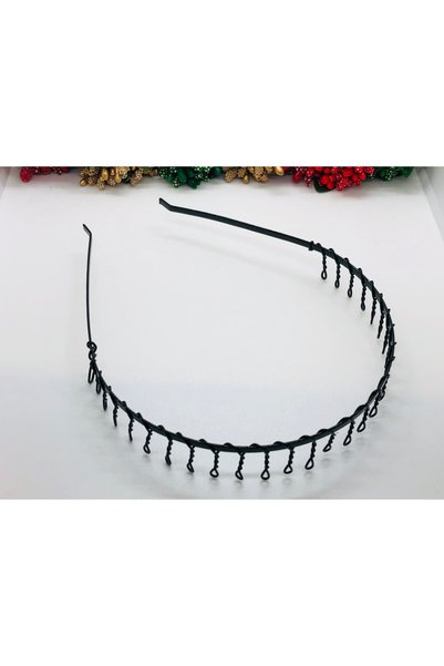 İnDerin Zigzag Taraklı Metal Taç Unisex Erkek Kadın Saç Tacı