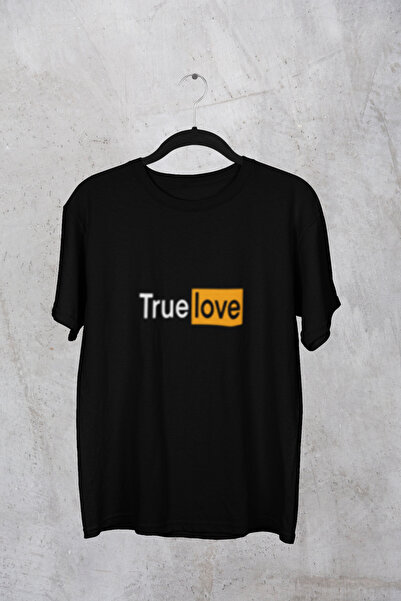 MG تيشيرت قطني برقبة دائرية مطبوع عليه TRUE LOVE OV قصة فضفاضة ALIP بأكمام قص...
