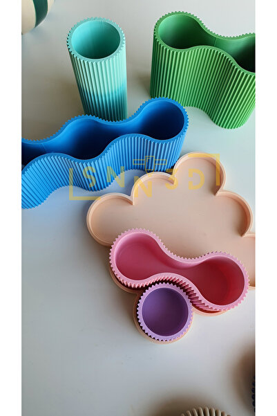 SNN3D Çok Gözlü Kalemlik ve Makyaj Fırça Düzenleyici (6 Parça Renkli Set)