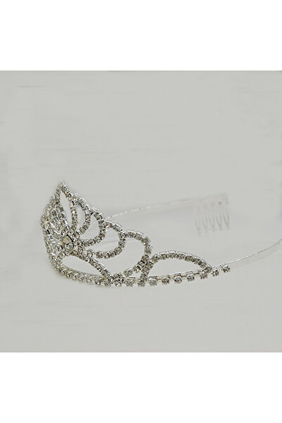 velve Princess hair tiara, with handcrafted stones, Silver, DP012