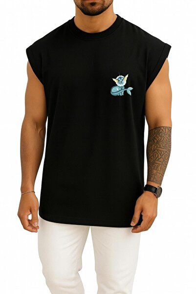 Bahriyeli Collection Oversized Vaporeon Pocket Printed Athlete