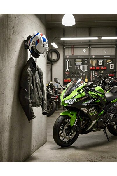 3DMOBIFY Kişiye Özel Motor Kask Askısı – Duvar Tipi Kask Aparatı, Mont ve Ekipman Askılığı