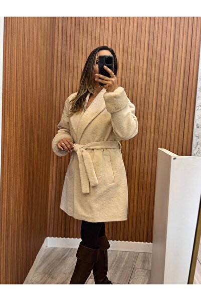 Robin Shawl Collar Sleeves Fur Coat