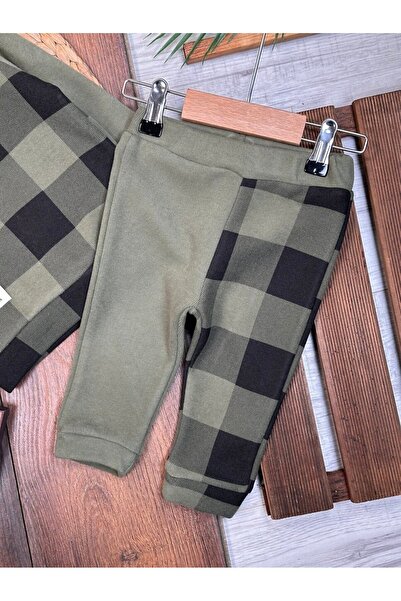 Kids Kingdom Cotton Plaid Patterned Long Sleeve 2-Piece Baby Boy Set