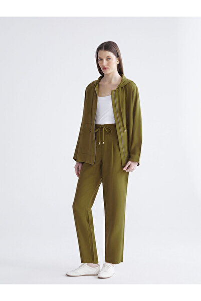 LC Waikiki Rmz Gi̇yi̇m Farkiyla Women's Pants with Waist Drawstring