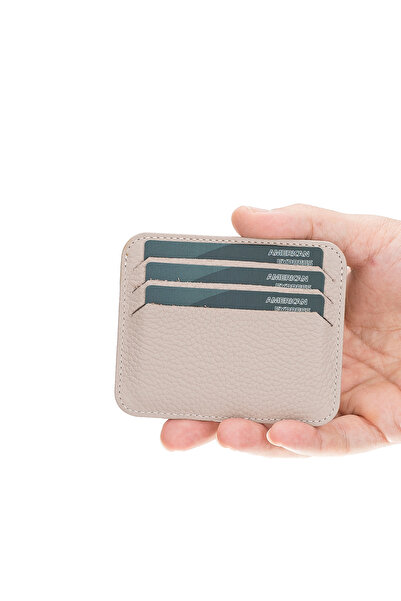 AbbasShop حامل بطاقات بيدرو سليم من الجلد ERC3 بيج