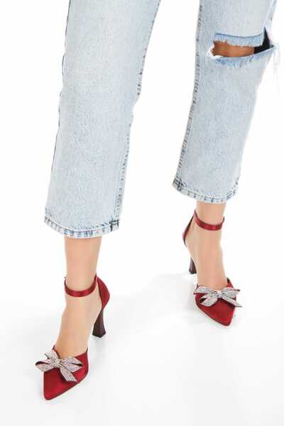 markasende Marka Sende Aşmi Fiyonk Detay Bilekten Bağlamalı Topuklu Ayakkabı