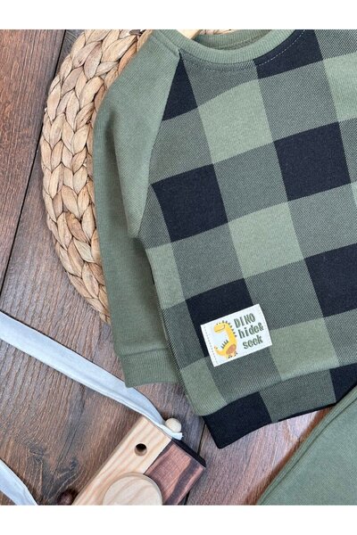 Kids Kingdom Cotton Plaid Patterned Long Sleeve 2-Piece Baby Boy Set