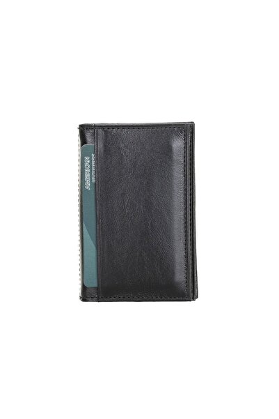 AbbasShop Andy Leather Card Holder Rst1 Black
