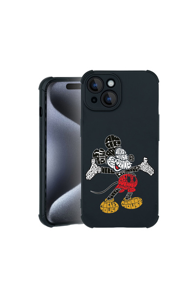 bestcase Θήκη Pro Shock για Apple iPhone 15, με σχέδιο καλλιγραφίας Mickey Mo...