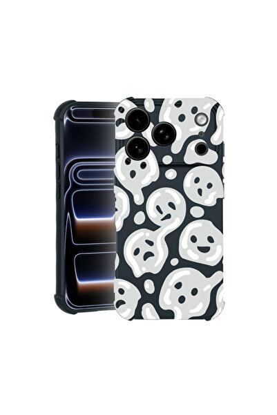 bestcase Θήκη Pro Shock για Apple iPhone 17 Pro, cu Design Gray Acid Smiley, ...