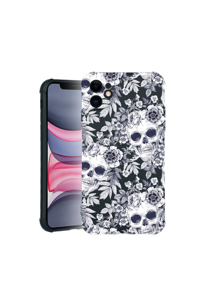 bestcase Carcasă Pro Shock pentru Apple iPhone 11, cu design craniu alb-negru...